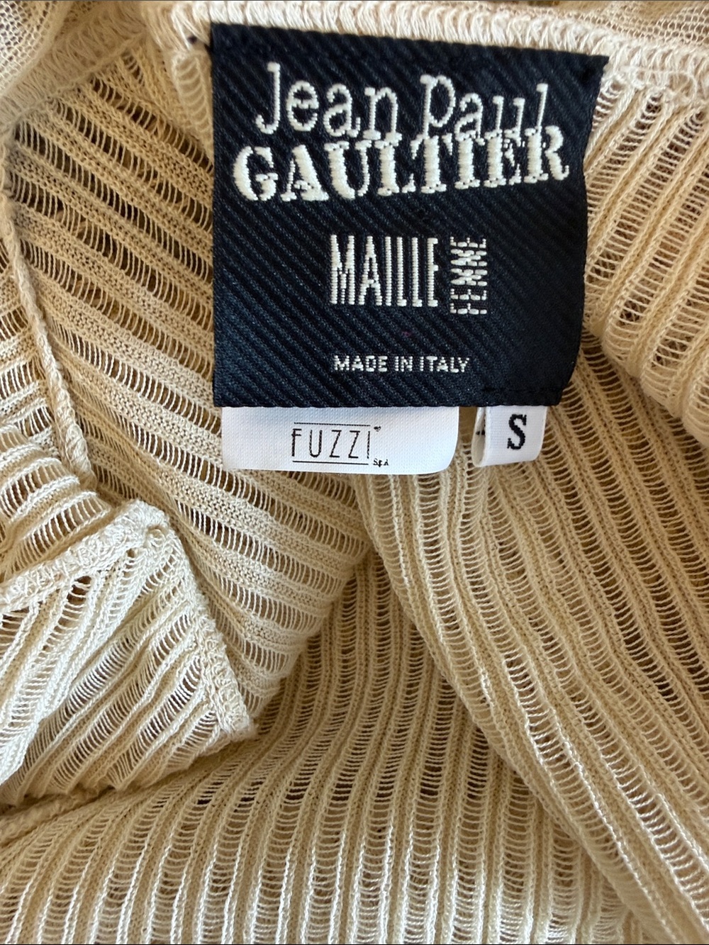 Vintage Jean Paul Gaultier Beige Wrap Cardigan Top - Picture 7 of 8